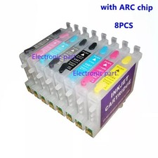 T0591 - T0599 8pcs refillable ink cartridge compatible for Stylus Photo R2400 picture