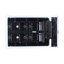 Dual NGFF B+M-Key M.2 SSD Card to USB3.0 Type-C USB-C 2.5inch SATA Enclosure picture