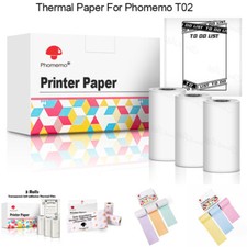 3Rolls Self-Adhesive/Non-Adhesive 50mm Thermal Printer Paper for Phomemo T02 M02 picture