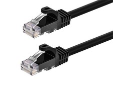 Flexboot Cat5e Ethernet Patch Cable RJ45 Stranded 350Mhz Wire 24AWG 25ft Black picture