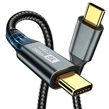AKWOR USB C to USB C 8K 60Hz 100W 20Gbps Cable Black 3.3FT picture