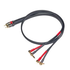 WJSTN RCA Male to Banana Plug right angle banana plug 3FT, Red+Black picture
