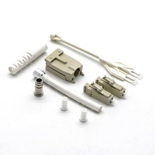 5 Pack of LC/UPC MM OM1 DX Uniboot Pull-push Tab Connector 3.0mm Beige-White (10 picture