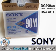 Sony DG90MA DDS 90M Computer Grade Data Cartridge Box of 5 - New Sealed picture