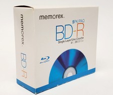 Memorex  BD-R RECORDABLE BLU-RAY DISCS (5PK) 4x 25 GB Single Layer NEW SEALED picture
