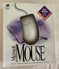NEW Vintage 1994 Microsoft Mouse PS/2 Version w/ IntelliPoint 3.5