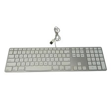 Apple A1243 Wired USB Keyboard with Numeric Keypad Silver Aluminum MB110LL/B picture