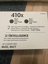 2 X   HP 410X Toner Cartridge Black JetIntelligence for Pro M452 M477 CF410X NEW picture