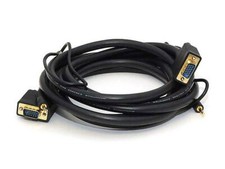 Monoprice 10ft Super VGA HD15 M/M CL2 Rated Cable w/ Stereo Audio and Triple Shi picture