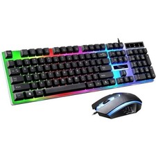 MOVSSOU Gaming Keyboard and Mouse Combo LED Rainbow Backlit picture