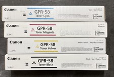 OEM Canon GPR-58 Complete Toner Set Black, Cyan, Yellow, Magenta New Sealed picture