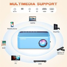 Led Projector with HDMI USB AV Interfaces 1080p W/ Speaker picture