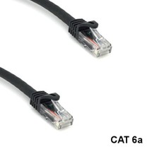 Kentek Black 14ft Cat6A UTP Ethernet Cable 24AWG RJ45 T-568B Patch Panel Router picture