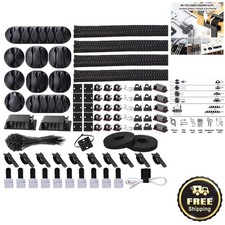 Versatile 192 PCS Cord Management Organizer - Self-Adhesive Tie & Clips Included picture