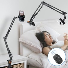 Phone Holder for Bed Desk, Overhead Phone Mount with Wireless Remote, Flexibl... picture