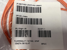QTY 7 NEW.  IBM 12R9914 LC-LC duplex 50/125 multimode fiber cables picture