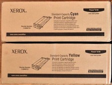 Genuine Factory Sealed Xerox 113R00719 Cyan 113R00721 Yellow Toner Phaser 6180 picture