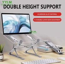 Adjustable Laptop Stand Ergonomic Neck Pain Relief Portable Riser 10-17 Inch picture