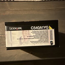 Lexmark C540A1YG Yellow Genuine Return Program Laser Toner C540 C543 C544 picture