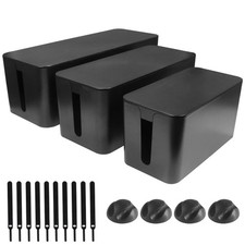 1Pack Cable Management Box Cord Organizer Power Strip & Wire Hider ABS Cord Box picture
