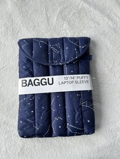 BAGGU Puffy Laptop Sleeve 13-14in Padded Nylon Constellation Blue picture