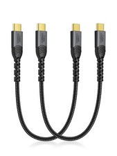 CableCreation 1FT 2pcs USB C Cable Short USB C 60W Fast Charging Braided Type C picture