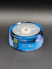 TDK Double Layer DVD+R DL 8.5GB 8X Blank Discs - 25 Pack - Brand NEW Sealed picture