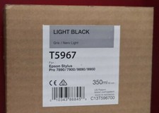 05-2022 Genuine EPSON T5967 Light Black Ink 350ml for Stylus 7890/7900/9890/9900 picture