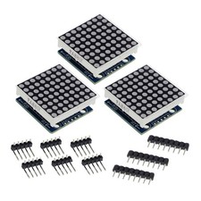 3-Pack MAX7219 8x8 LED Dot Matrix Display Module, 5V picture