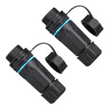 2PCS Waterproof RJ45 Coupler Single Head IP68 Ethernet LAN Cable Connector picture