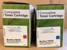 Blue Summit Supplies~Compatible Toner Cartridge~Brother TN223~Magenta+Cyan~2 Lot picture