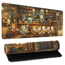 Cute Cat Desk Mat - 31.5x11.8 Inch Kawaii Large Mousepad Anime Extended Mouse... picture