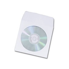 100 New Paper CD DVD Disc Sleeve Envelope Window Flap picture