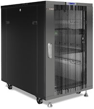Sysracks 22U 32'' Deep IT Network Data Server Rack Cabinet Mesh Vented Door picture