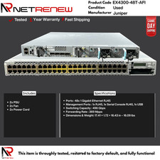 Juniper EX4300-48T-AFI 48-Port Gigabit Ethernet Switch with 4 x 40GbE QSFP+ picture