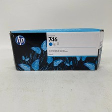 New HP 746 Cyan DesignJet Ink Cartridge 300ml P2V80A  picture
