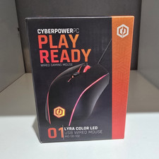 CYBERPOWER PC PLAY READY WIRED MOUSE Lyra ColorLED Black/Red 4200 DPI NEW SEALED picture