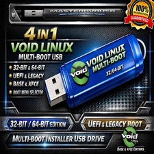 4‑in‑1 Void Linux Multi‑Boot USB 32‑bit & 64‑bit UEFI/Legacy – Base & XFCE picture