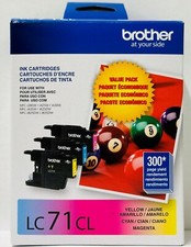 New Genuine Brother LC71 Cyan Magenta Yellow Box Ink Cartridges MFC-J425W picture