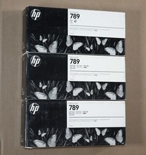 3 OEM HP 789 DesignJet L25500 Cyan & Light Cyan Ink Cartridges CH616A, CH619A picture