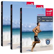 150P Koala 72lb Ultra Premium Photo Paper 8x10 SATIN for Inkjet Printer Epson HP picture