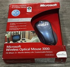 Microsoft Wireless Optical Mouse 3000 NIB Vintage PC Mac USB PS/2 picture