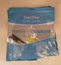 Bundle of 2 Packs: DanYee NEW CAT7 Ethernet Cable White (with Black Accent) 8m picture