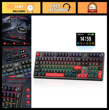 Wireless Mechanical Keyboard with Screen, Metal Knob, RGB Backlit, USB-C Connect picture