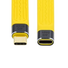 CABLECY USB4 Extension Cable Slim Flat Male to Female 40Gbps with 100W Charging picture