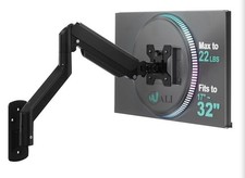 WALI Computer Monitor Wall Mount for 17 to 32 Inch Screens, Single Arm, Black  picture