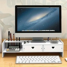 Multi-Functional Monitor Stand Riser with Storage Drawers picture
