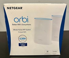 Netgear Orbi AC3000 Trri-Band Wireless Router - White, Pack of 2 (RBK50-100NAS) picture