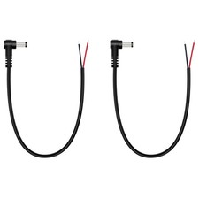 DC Power Pigtail Cable, 2-Pack 5.5Mm X 2.1Mm 90 Degree Right Angle DC Barrel Mal picture