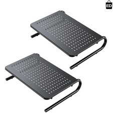 Compact Vented Laptop Stand Riser for Desk – Stylish Metal Computer Organizer picture